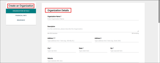 organization details